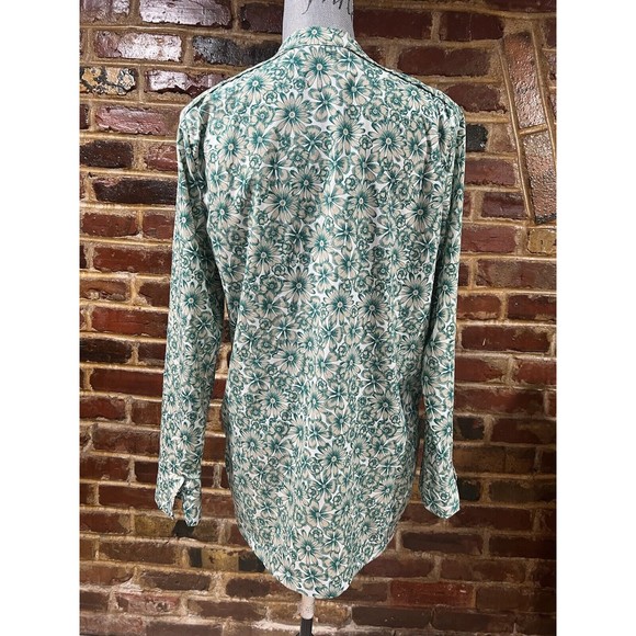 BANANA REPUBLIC Green, Floral Blouse, Size Small - Picture 4 of 7